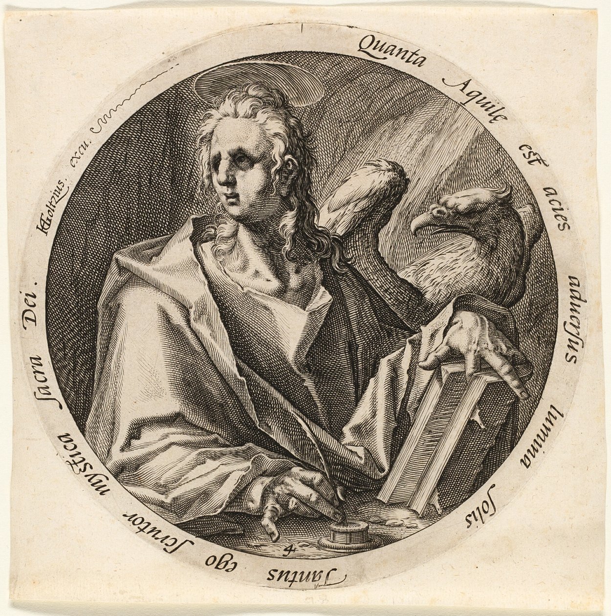 Johannes, plaat vier uit De vier evangelisten door Jacques de Gheyn II