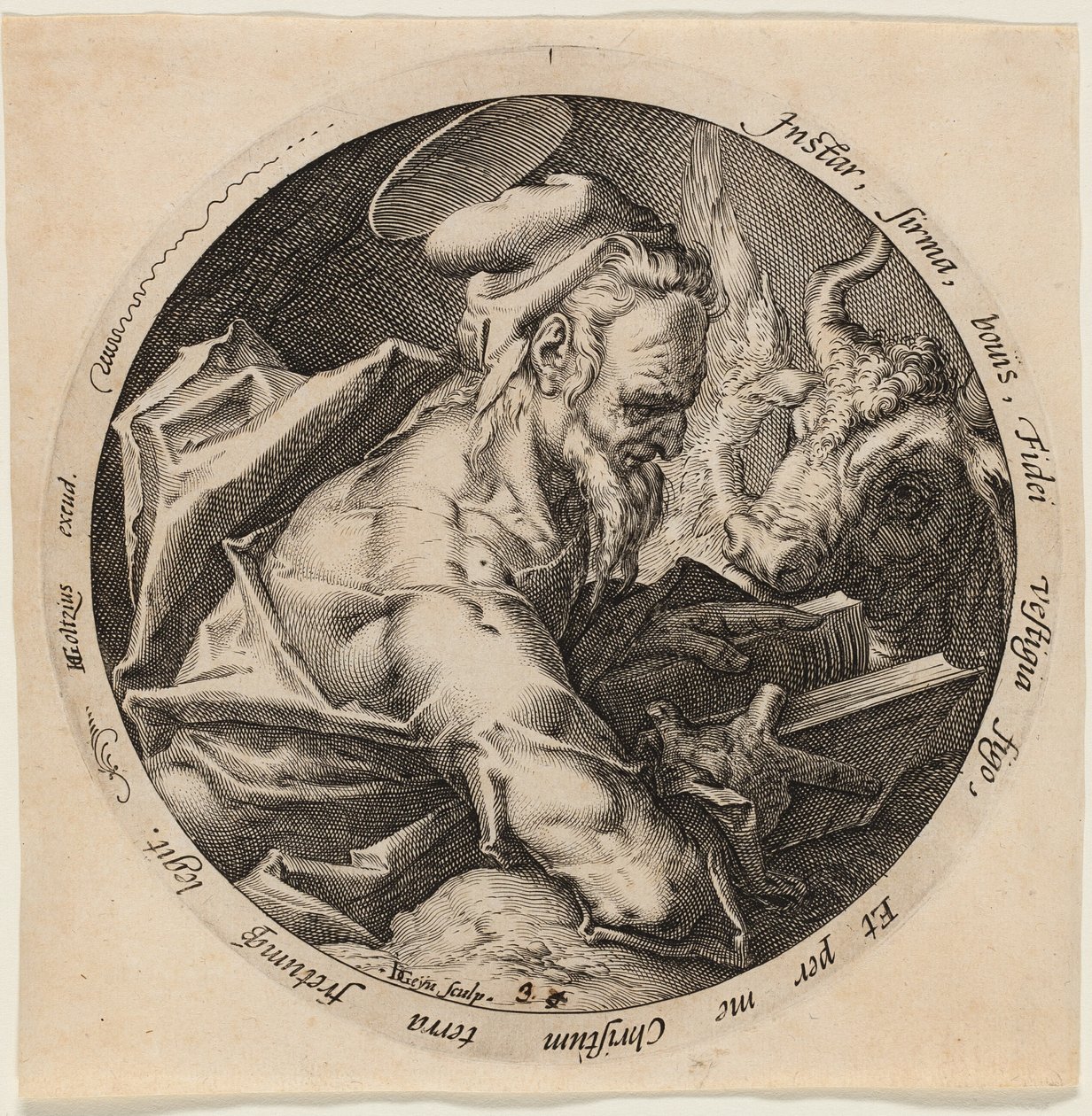 Sint Lucas, plaat drie uit De vier evangelisten door Jacques de Gheyn II