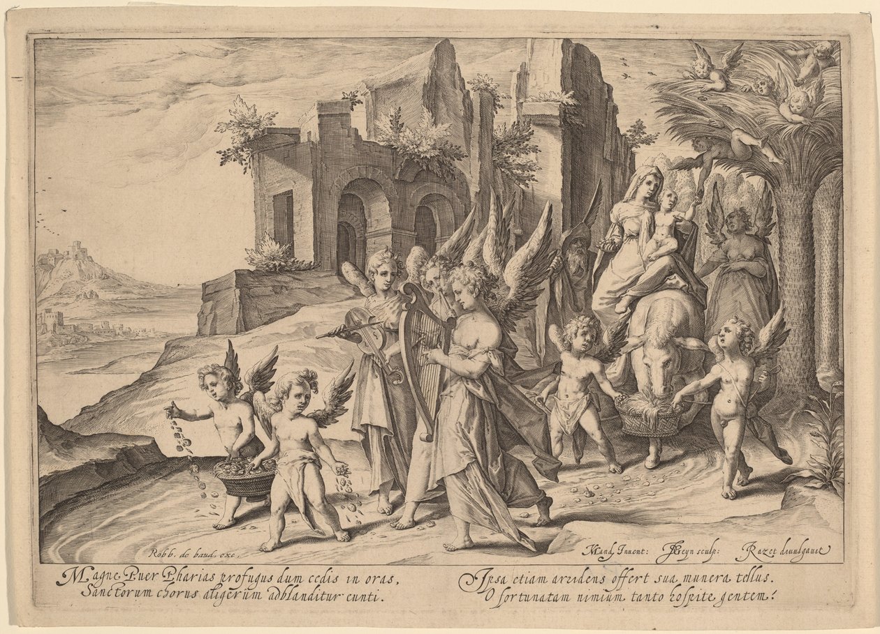 Terugkeer uit de Vlucht naar Egypte door Jacques de Gheyn II, after Karel van Mander I