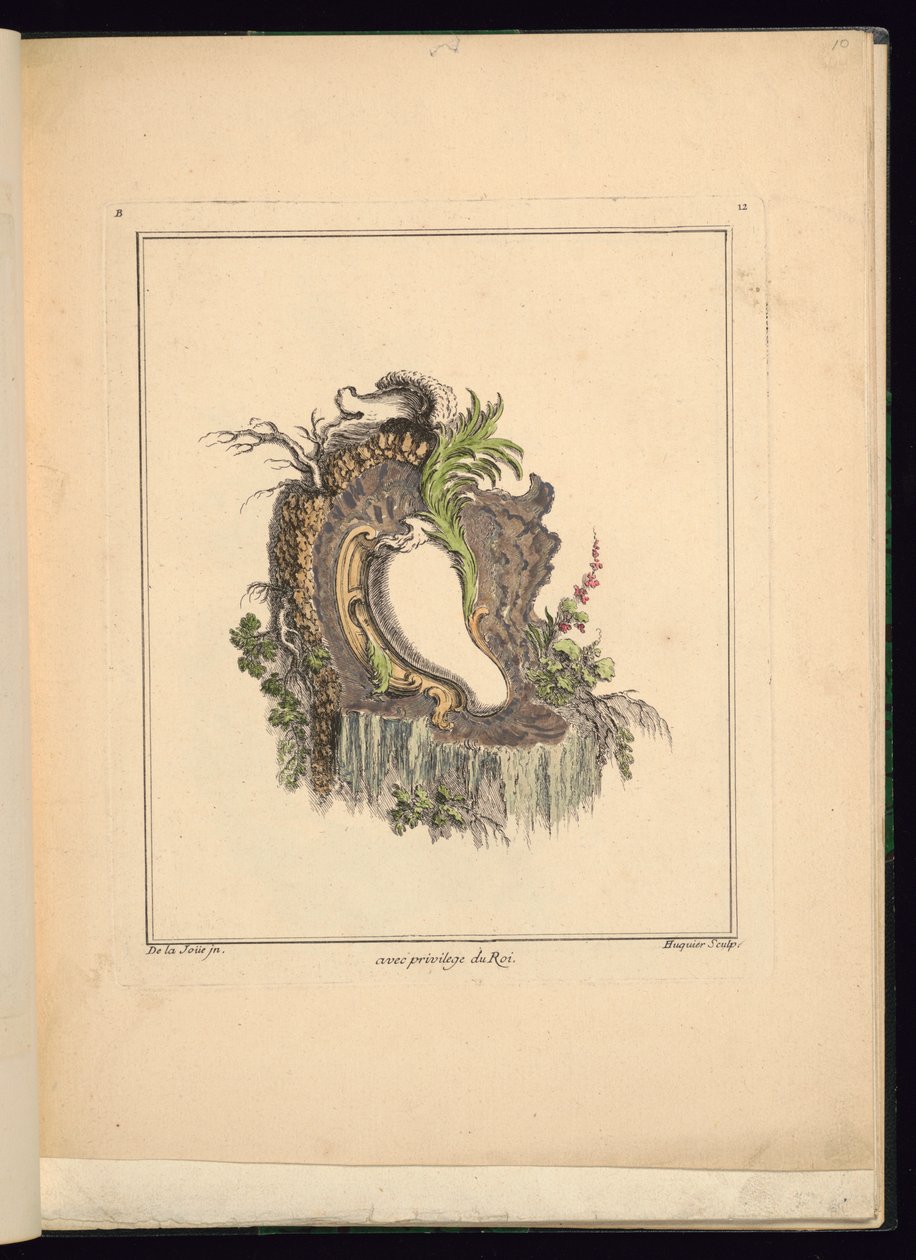 Ontwerp voor Asymmetrische Cartouche door Jacques de Lajoüe