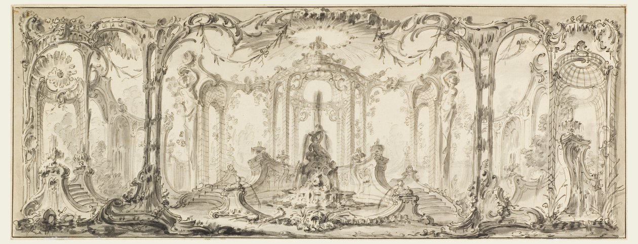 Ontwerp voor een Sierdecoratie door Jacques de Lajoüe