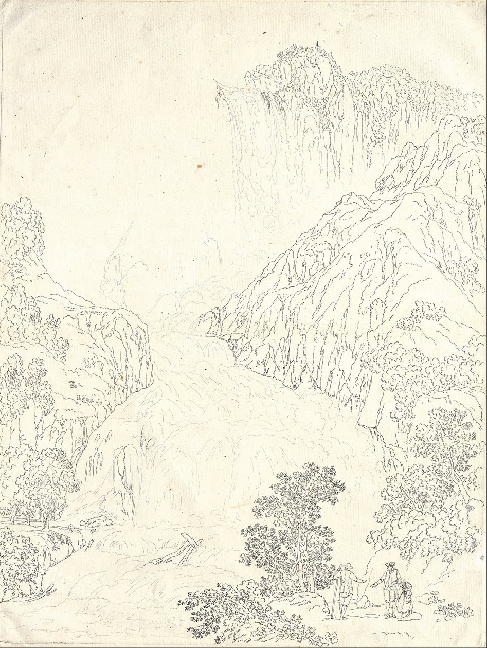 De Cascata delle Marmore bij Terni door Jakob Philipp Hackert