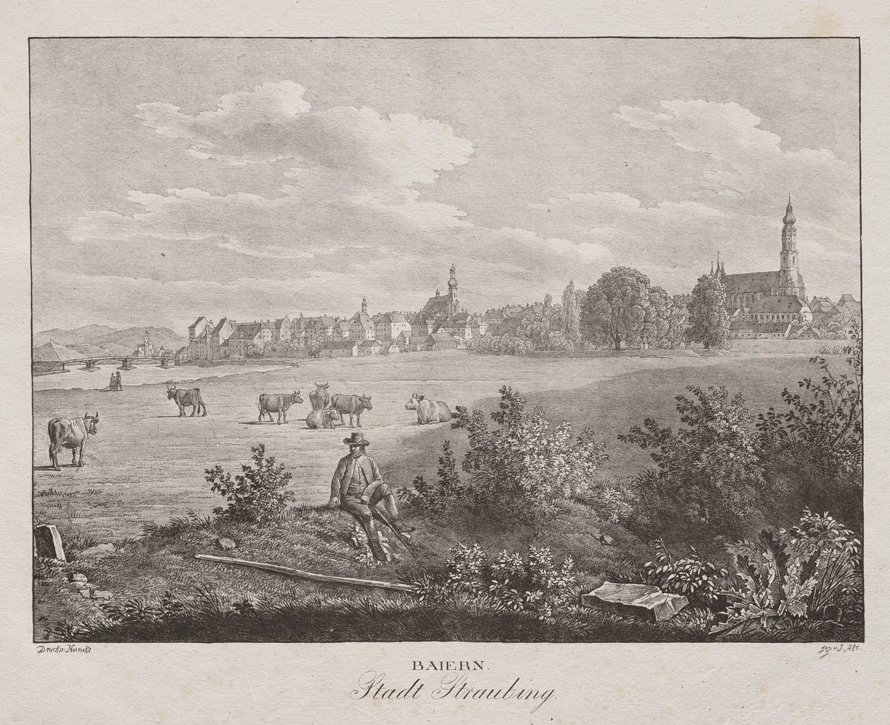 Beieren, Stad Straubing door Jakob Alt
