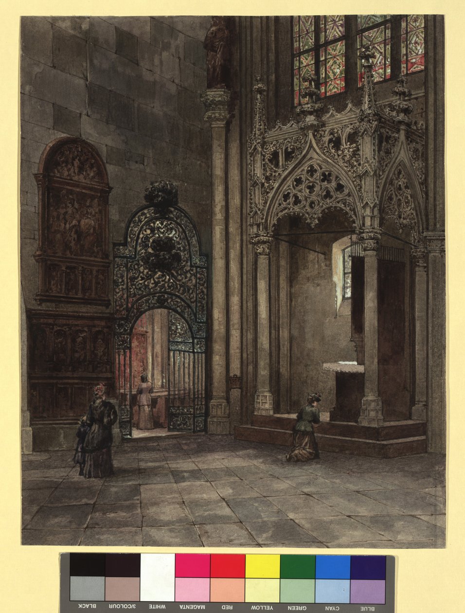 Gotisch baldakijn in de Stephanskerk, voor de Kruiskapel door Jakob Alt