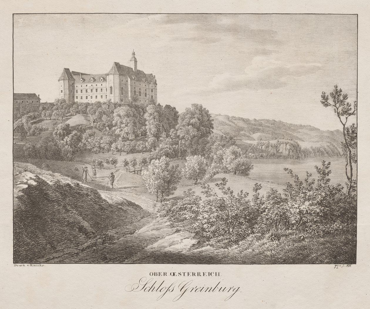 Ober-Oostenrijk, Kasteel Greinburg door Jakob Alt