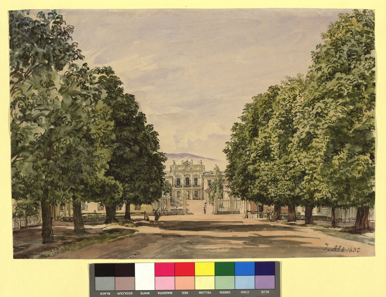 Kasteel Hetzendorf door Jakob Alt
