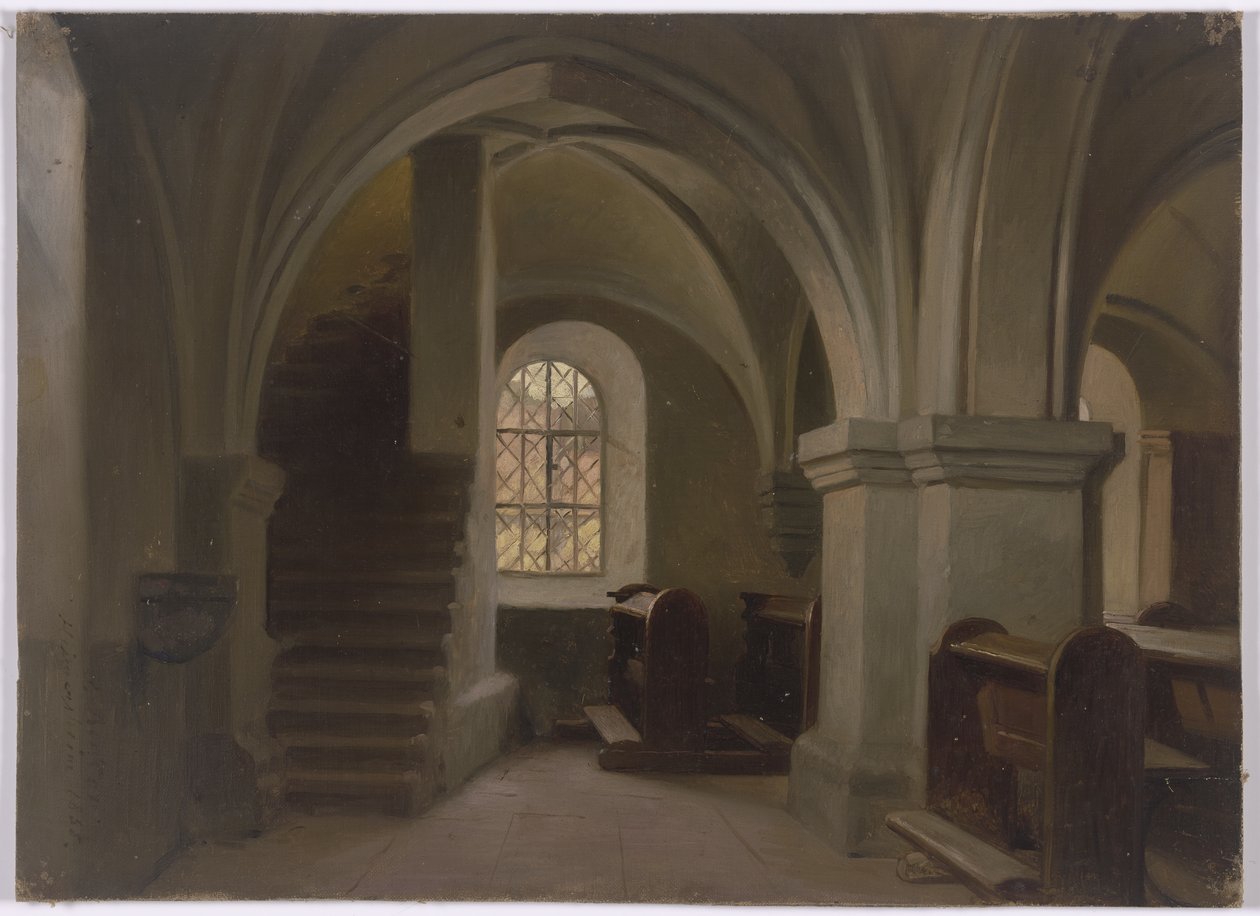 Kerkinterieur door Jakob Becker