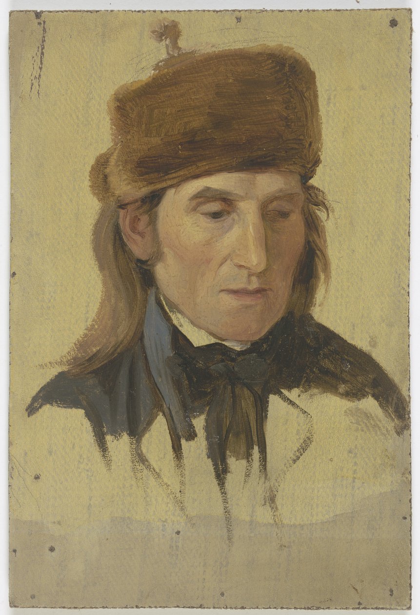 Boer met een bontmuts door Jakob Becker