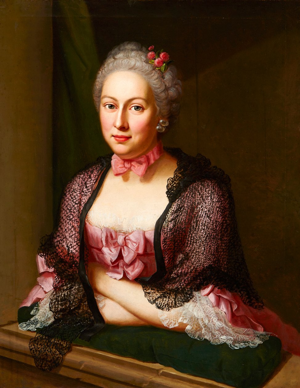 Emanuel Handmann, Portret van Elisabeth Tscharner, 1763 door Jakob Emanuel Handmann