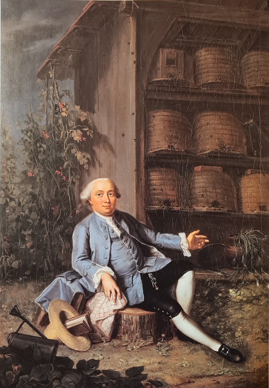 Duits: Portret van Vincenz Frisching (1727-1790), lid van de Grote Raad, landeigenaar in Uttigen. door Jakob Emanuel Handmann