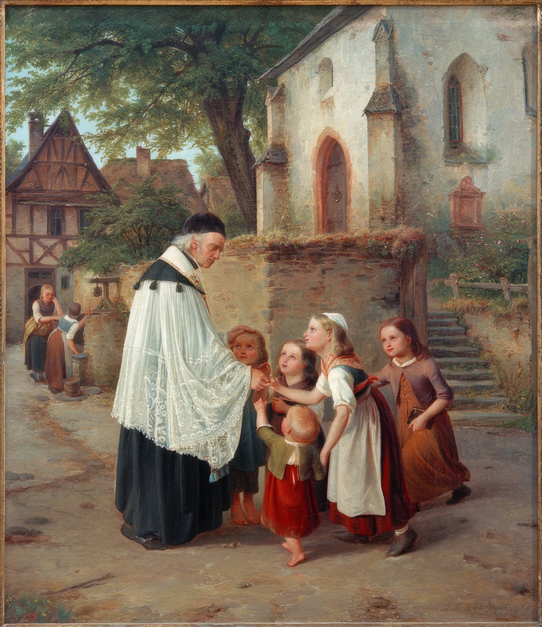 De dorpspastoor door Jakob Fürchtegott Dielmann