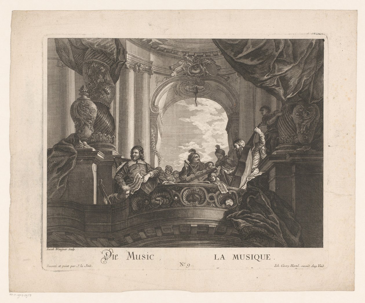 Allegorie op de muziek door Jakob Wangner