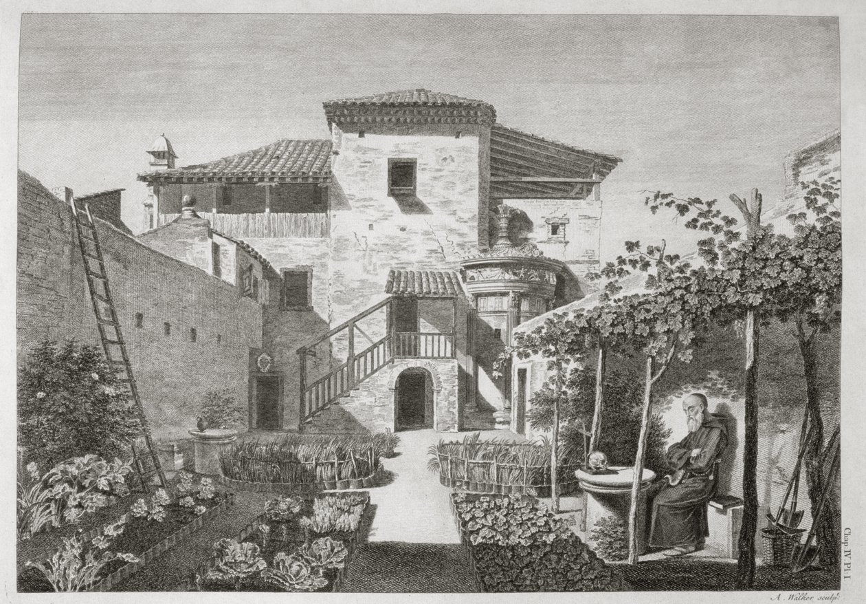 Het Monument van Lysicrates in de tuin van het Kapucijnenklooster, Athene, uit 
