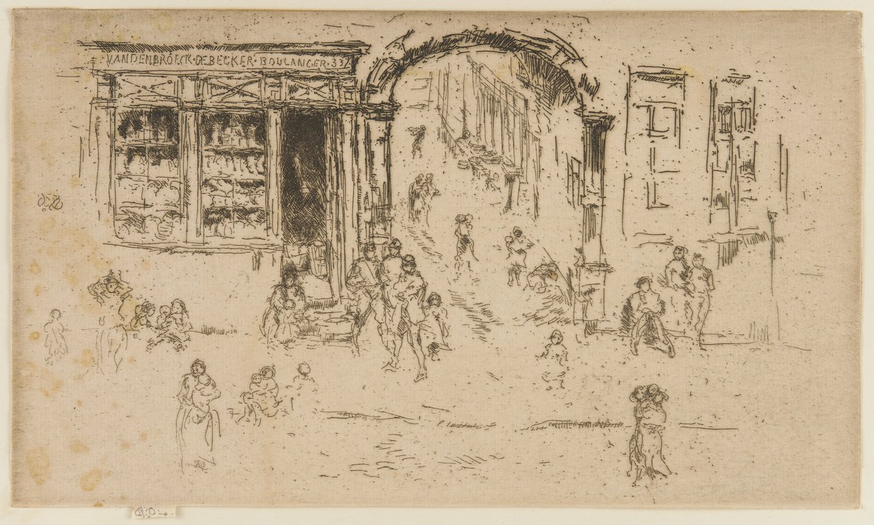 Boog, Brussel, 1887 door James Abbott McNeill Whistler