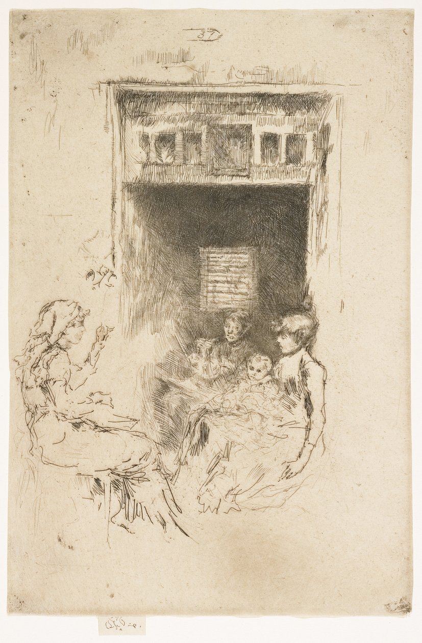 Kralenrijgers, 1879-1880 door James Abbott McNeill Whistler