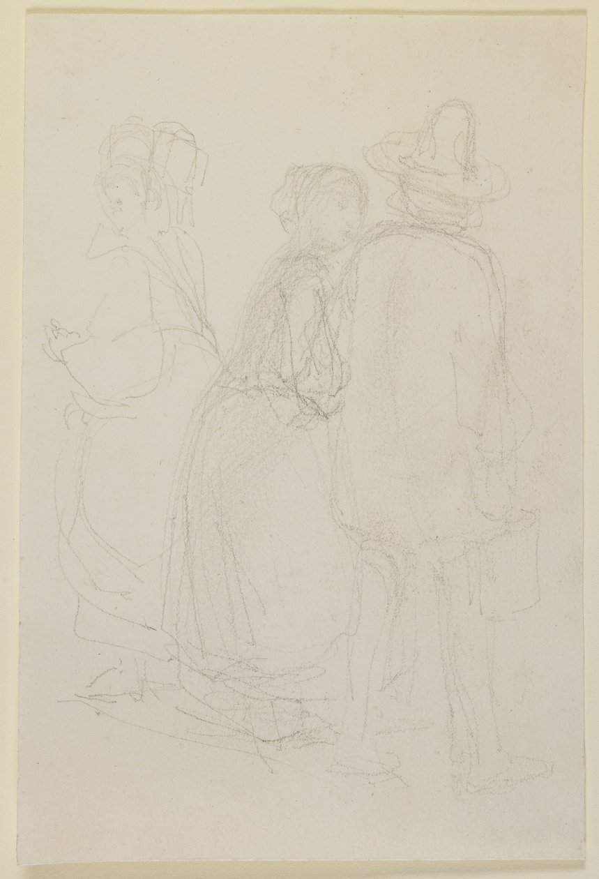 Groep van drie staande figuren, 1858 door James Abbott McNeill Whistler