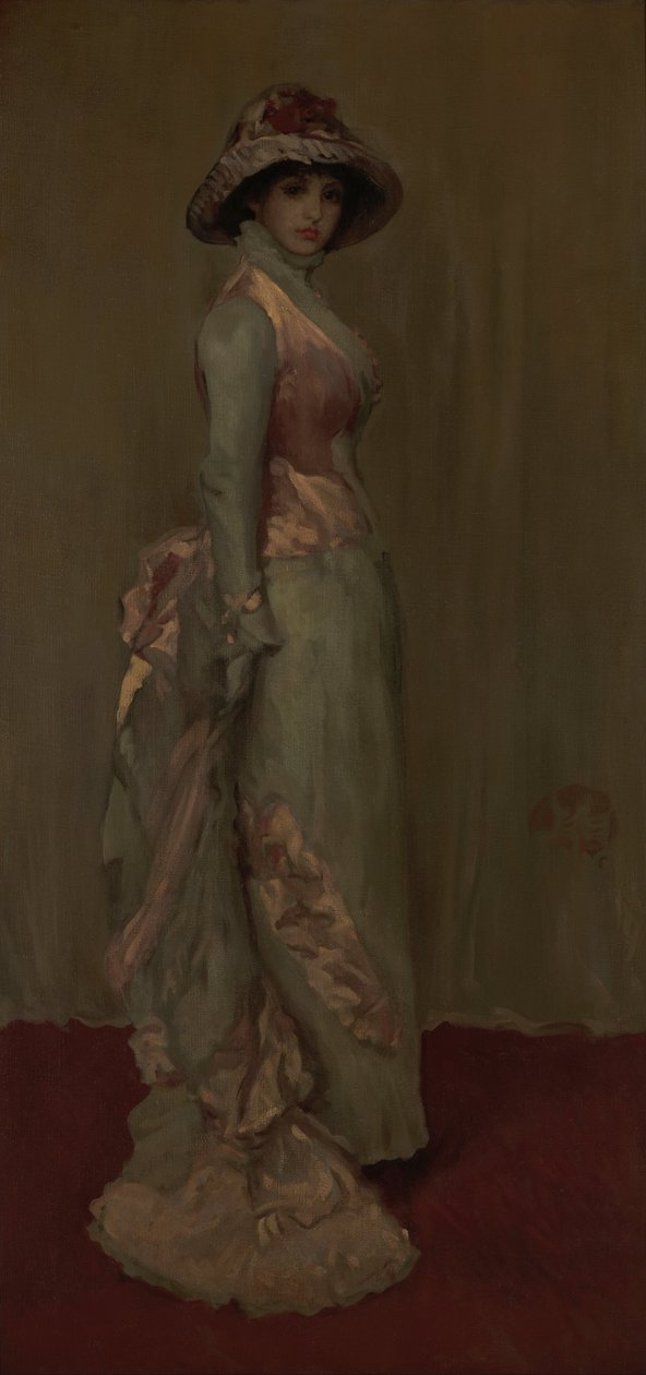 Harmonie in Roze en Grijs - Lady Meux door James Abbott McNeill Whistler