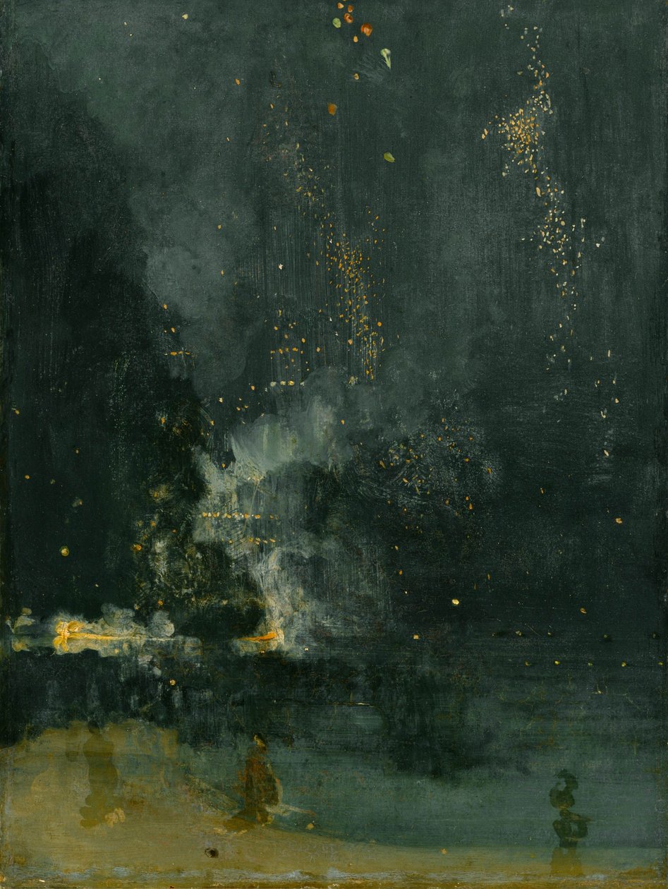 Nocturne in zwart en goud: De vallende raket door James Abbott McNeill Whistler