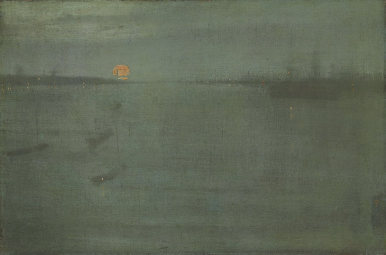 Nocturne - Blauw en Goud - Southampton Water door James Abbott McNeill Whistler