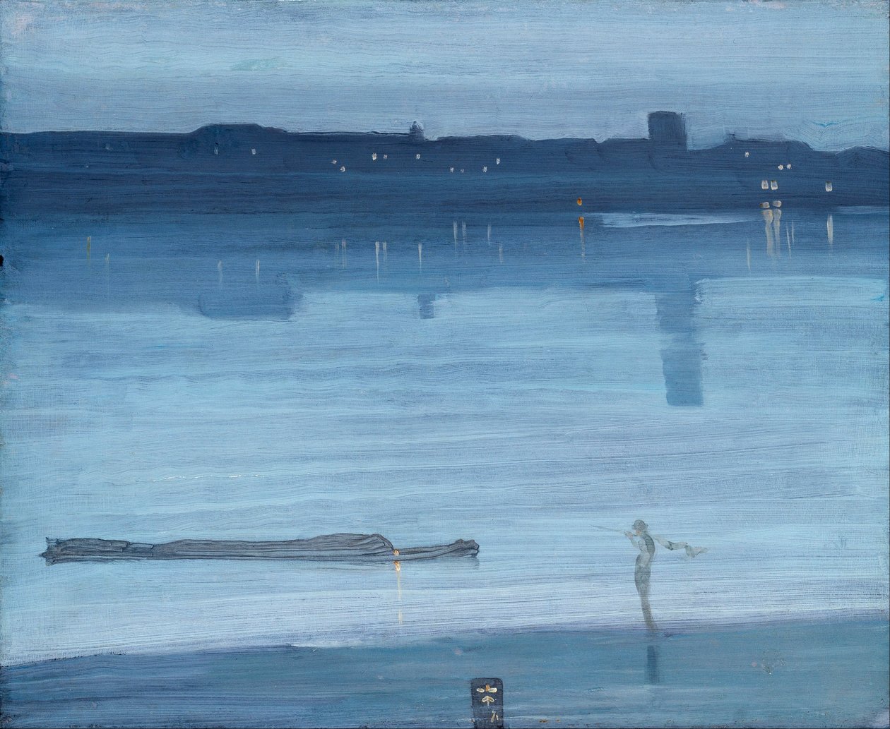 Nocturne - Blauw en Zilver door James Abbott McNeill Whistler