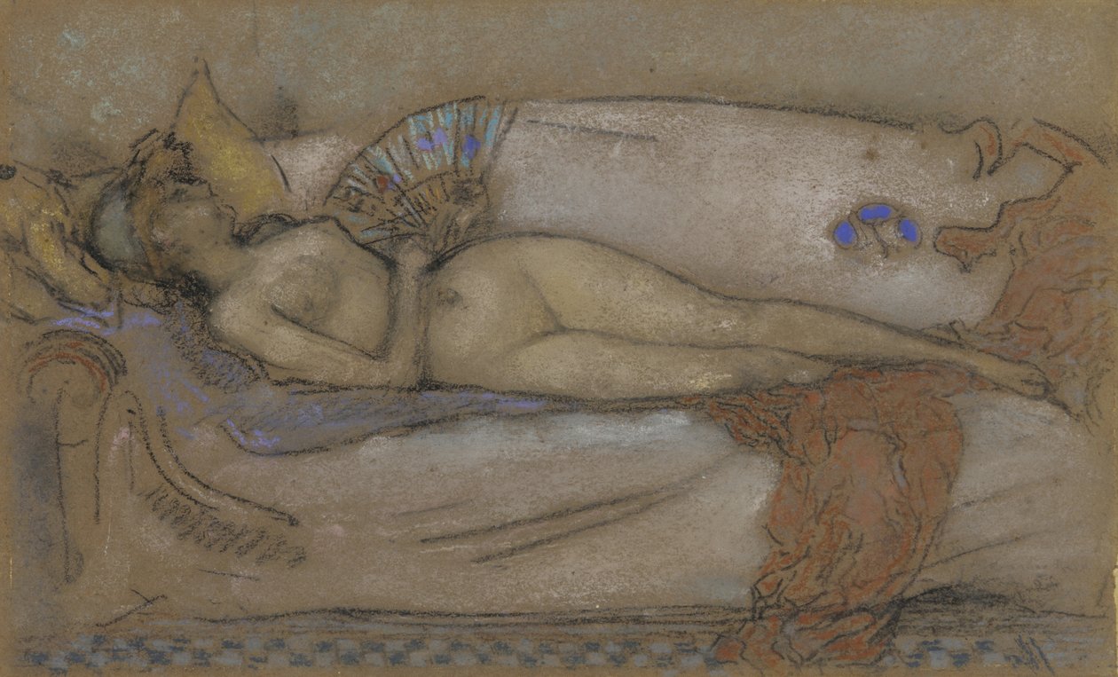Voor de pastel: Roos en Opaal, c.1885-95 door James Abbott McNeill Whistler