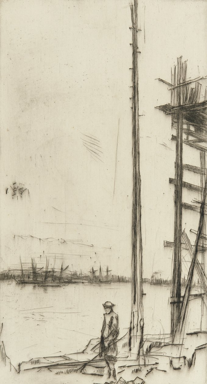 Scheepswerf, 1875 door James Abbott McNeill Whistler