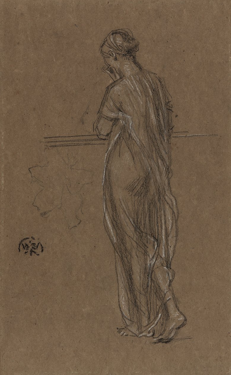 Staande gedrapeerde figuur, c.1868 door James Abbott McNeill Whistler