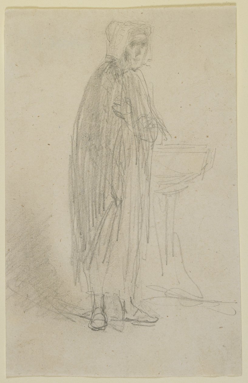 Staande figuur van een oude vrouw door James Abbott McNeill Whistler