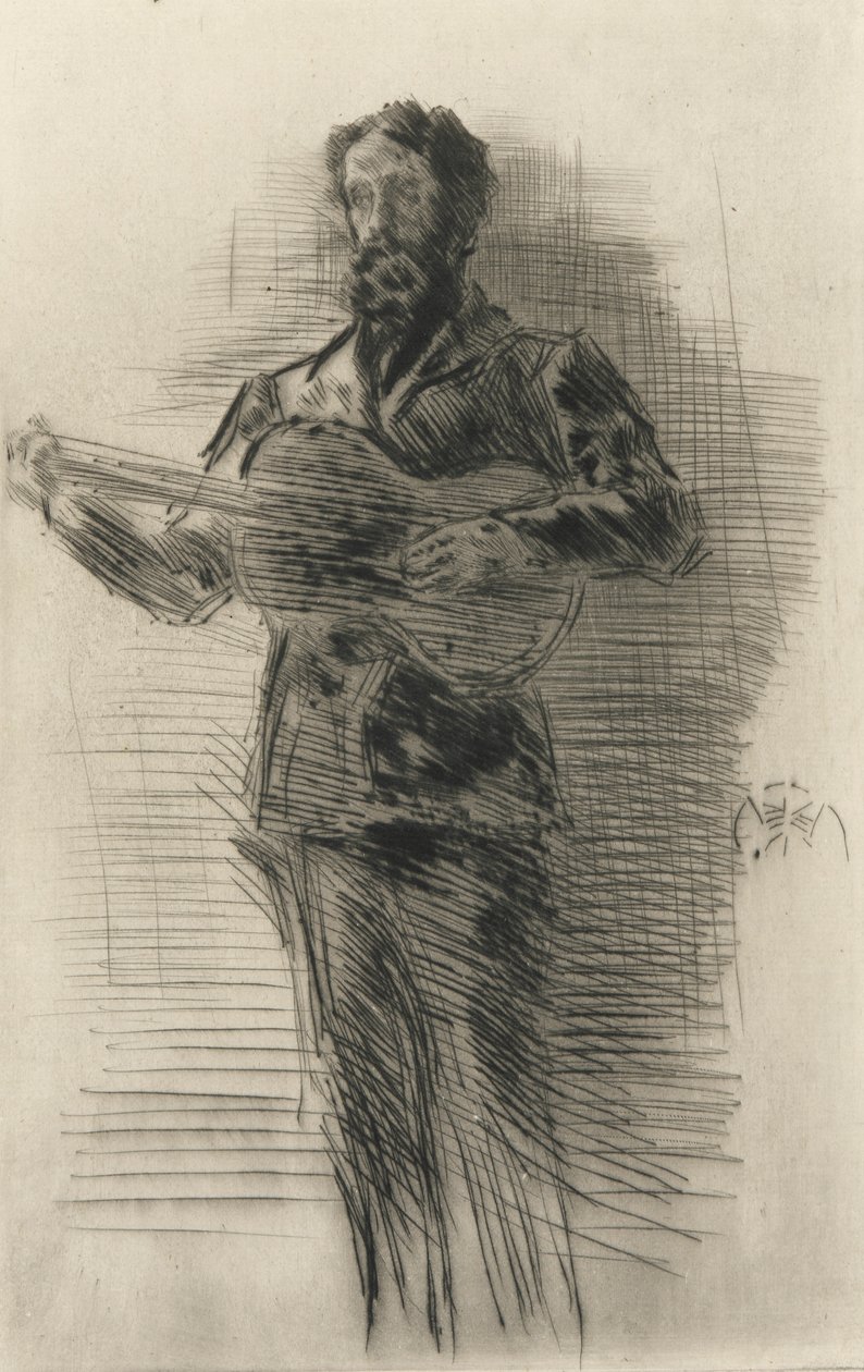 De gitaarspeler, 1875 door James Abbott McNeill Whistler