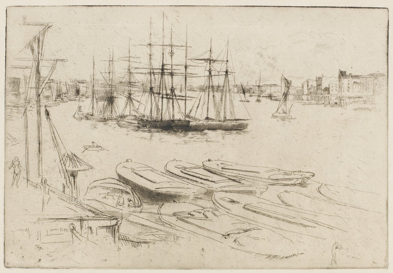 De Grote Vijver, c.1879 door James Abbott McNeill Whistler
