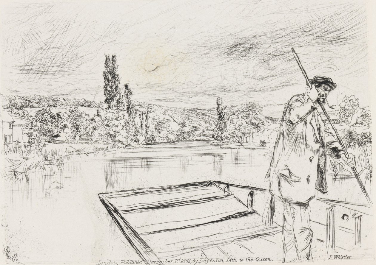 De punter, 1861 door James Abbott McNeill Whistler