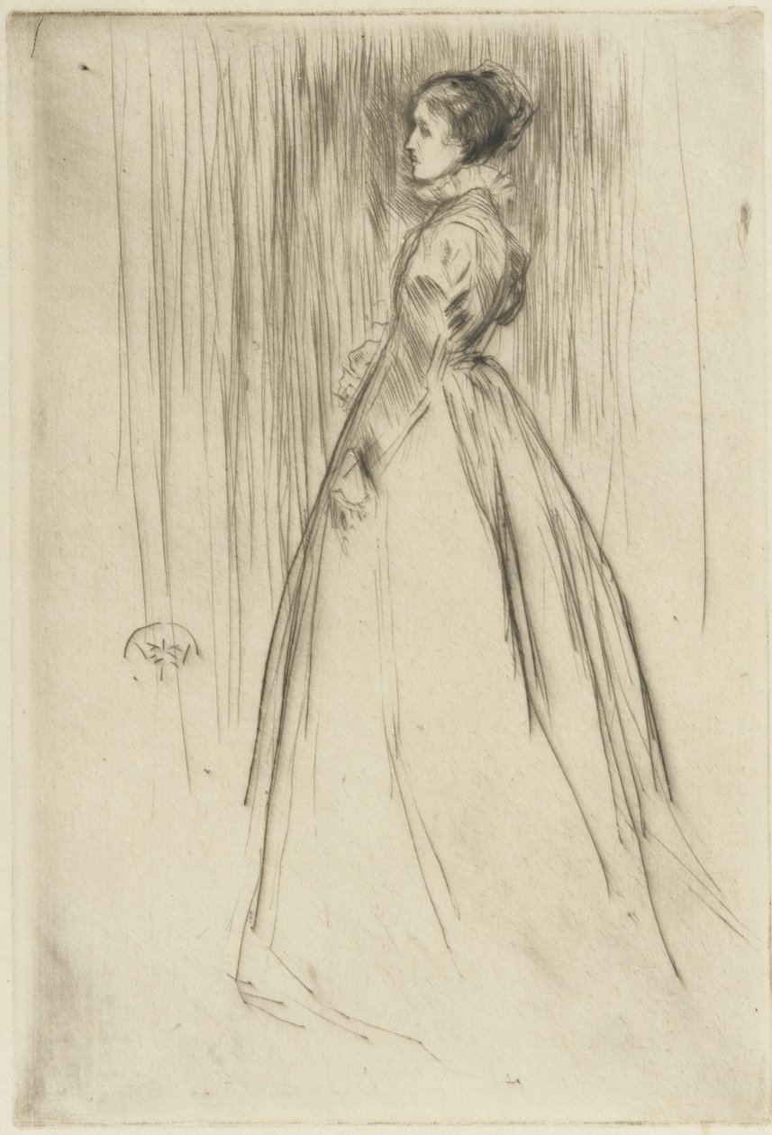De fluwelen jurk (Frances Leyland), 1873 door James Abbott McNeill Whistler