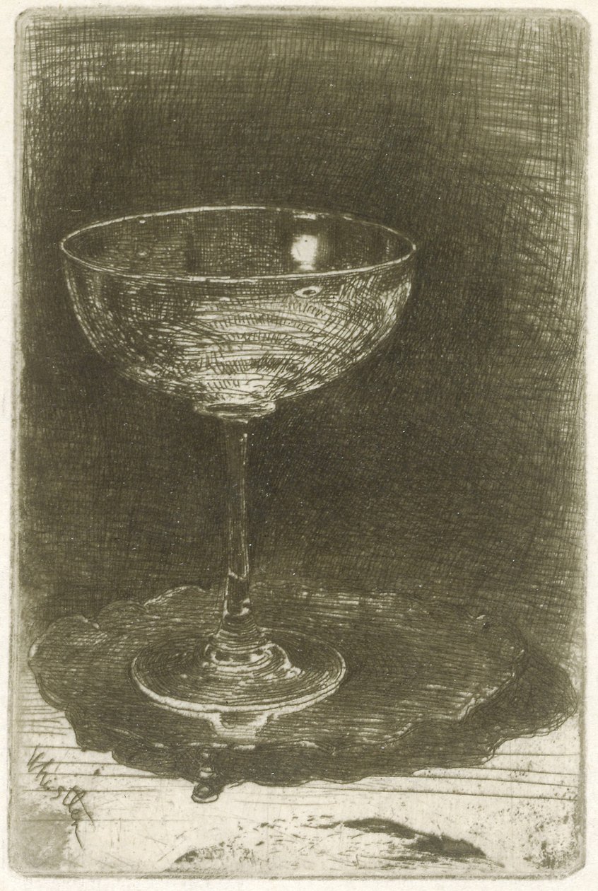 Het wijnglas, 1858 door James Abbott McNeill Whistler