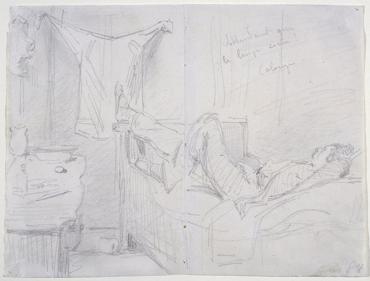 Wachten tot de kleren droog zijn, Keulen, 1858 door James Abbott McNeill Whistler
