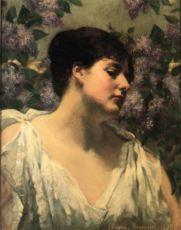 Onder de seringen door James Carroll Beckwith