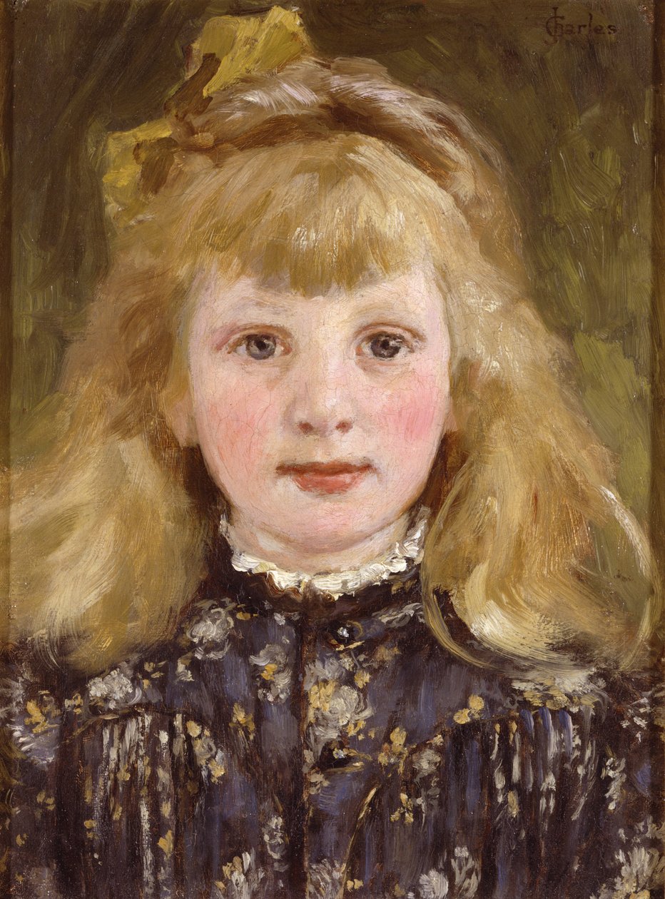 Portret van een jong meisje door James Charles