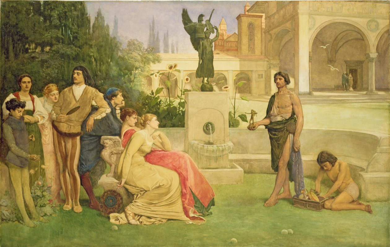 De Verkoper van Beeldjes, 1874 door James Dromgole Linton