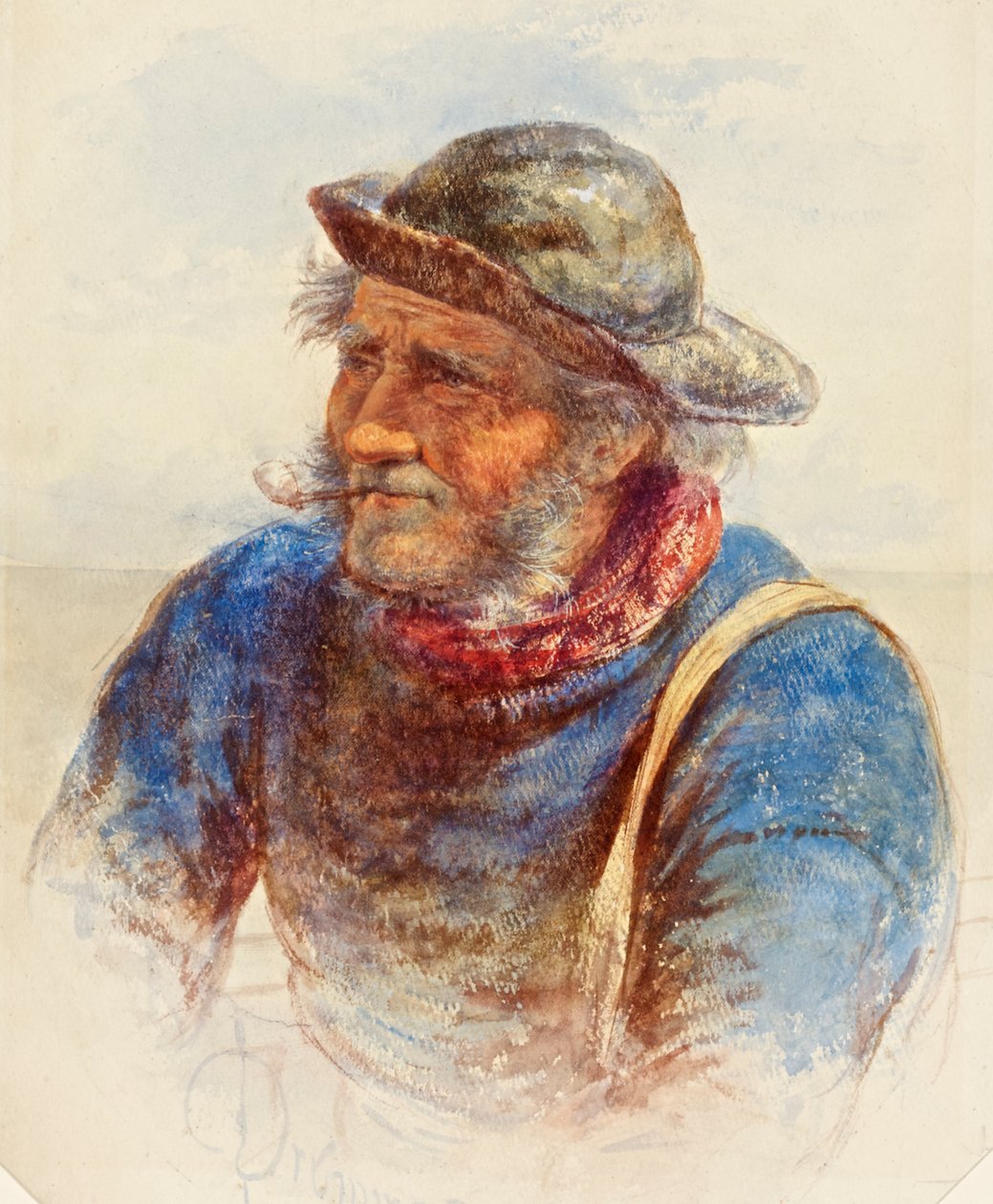 Studie van een Visser, 1870 door James Drummond