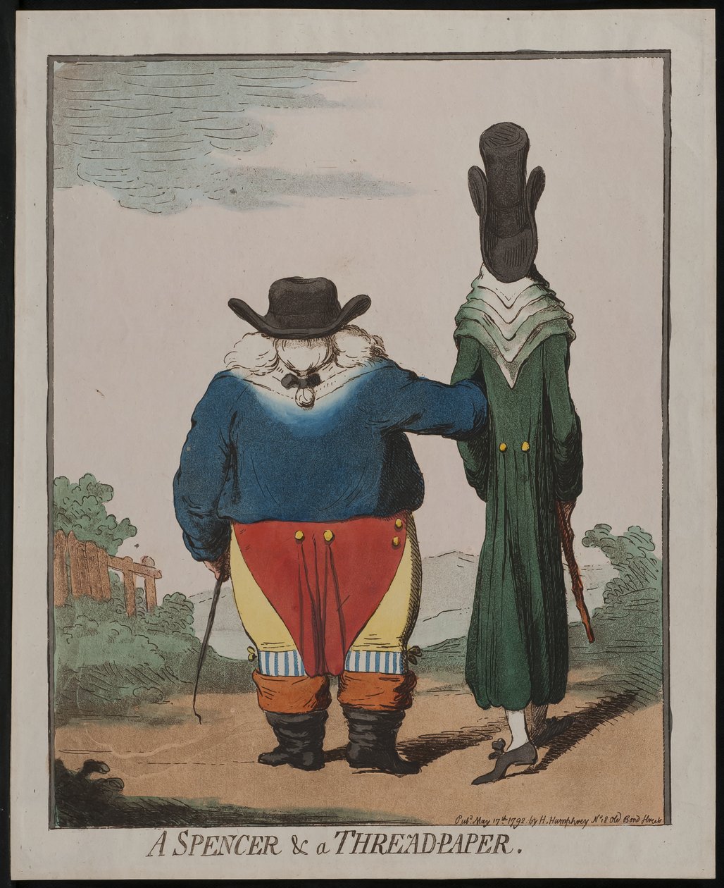Een Spencer en een draadpapier, 1792 door James Gillray
