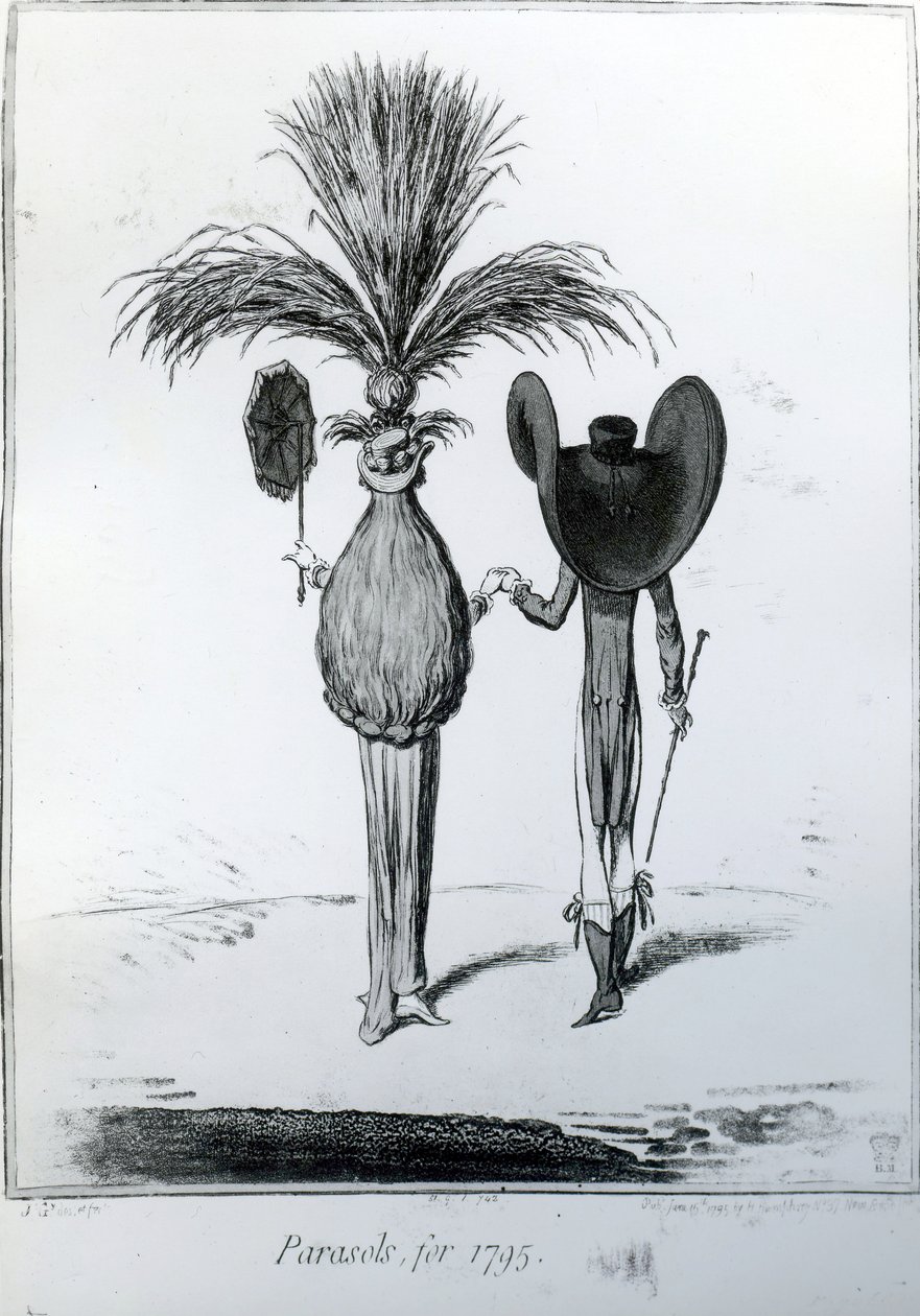 Parasols, voor 1795 door James Gillray