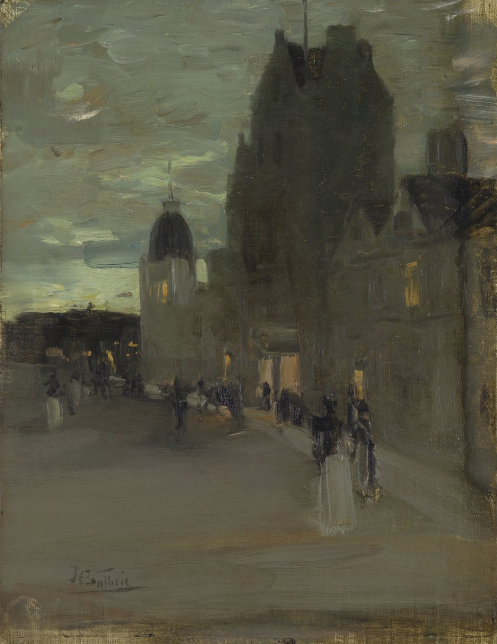 Straat in Oban, Nacht door James J. Guthrie