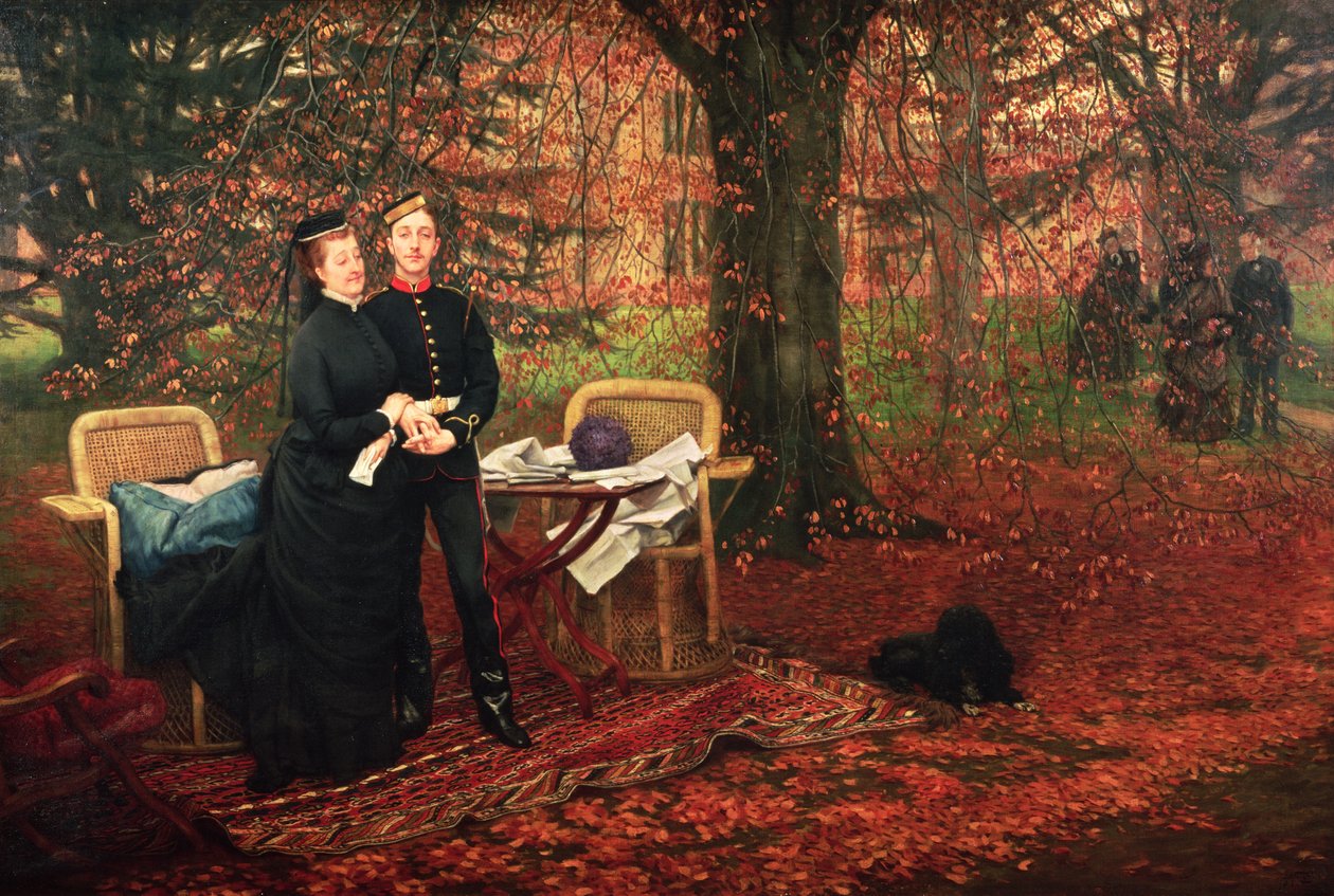 Keizerin Eugenie (1826-1920) en Eugene-Louis Napoleon Bonaparte (1856-79) in Camden Place, Chislehurst door James Jacques Joseph Tissot