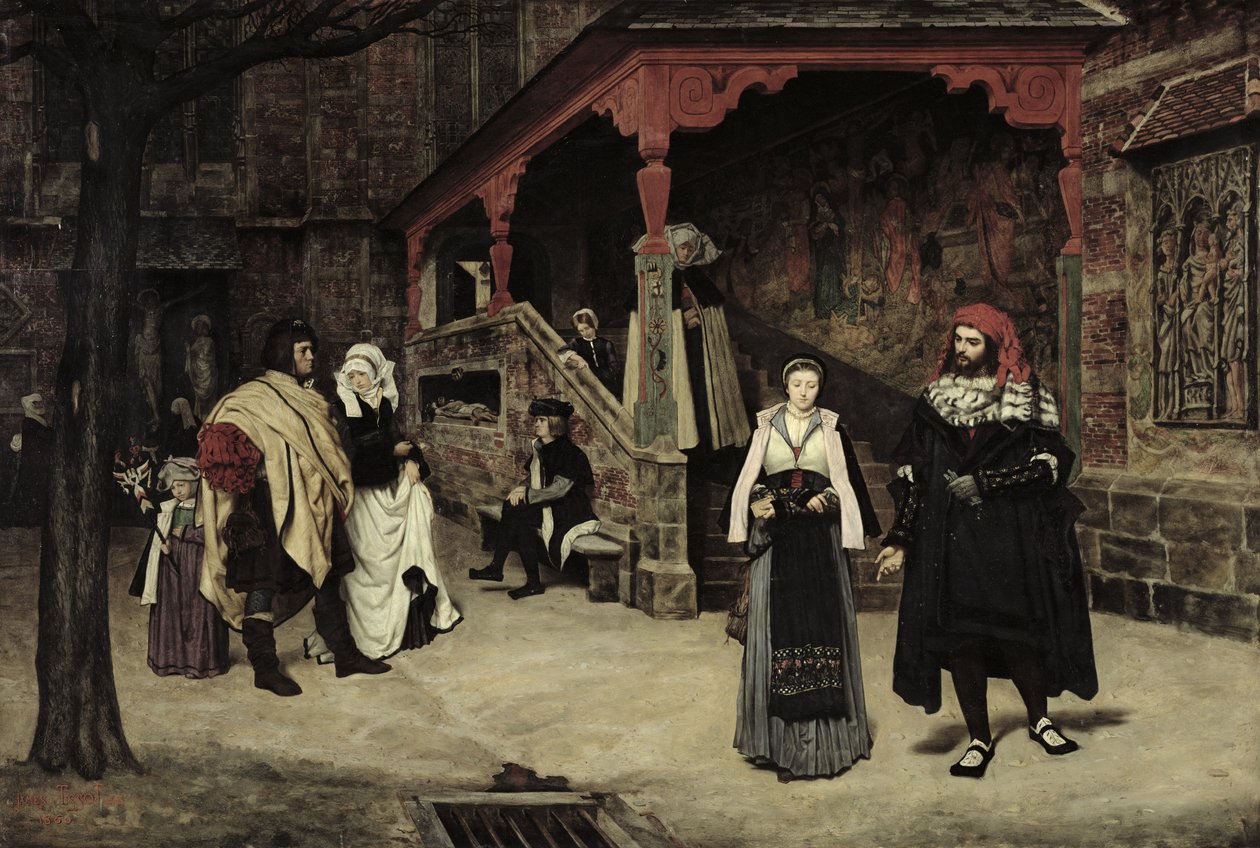 De ontmoeting van Faust en Marguerite door James Jacques Joseph Tissot
