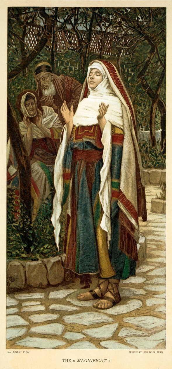 Het Magnificat, Sint Lucas - Hoofdstuk 1 - Bijbel door James Jacques Joseph after Tissot