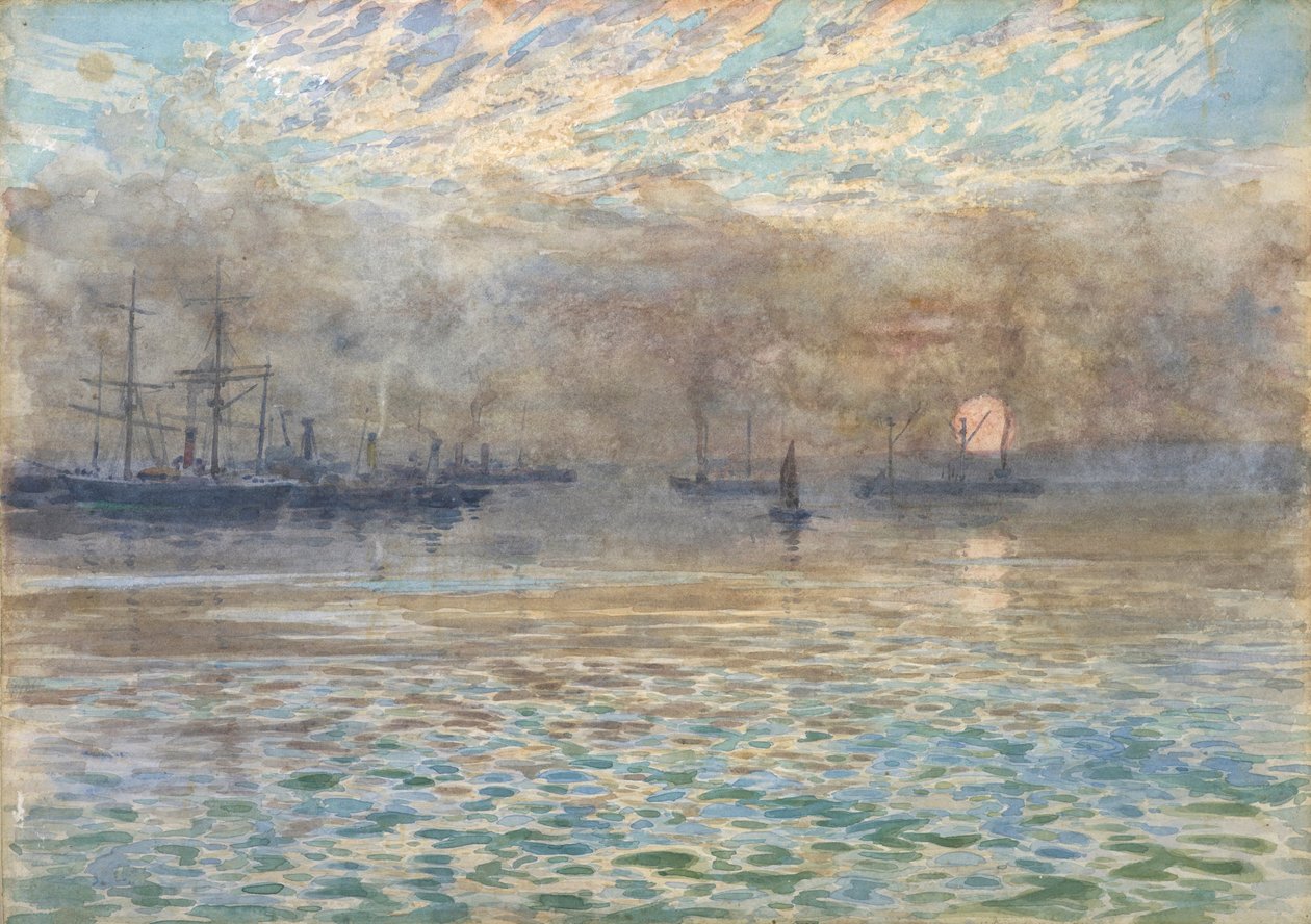 Winterochtend, Wellington Haven door James McLachlan Nairn