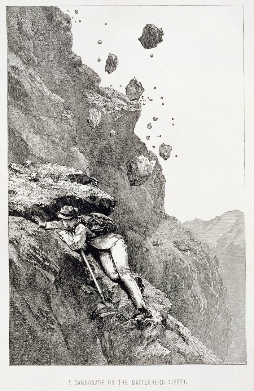 Een kanonnade op de Matterhorn, 1862, uit 
