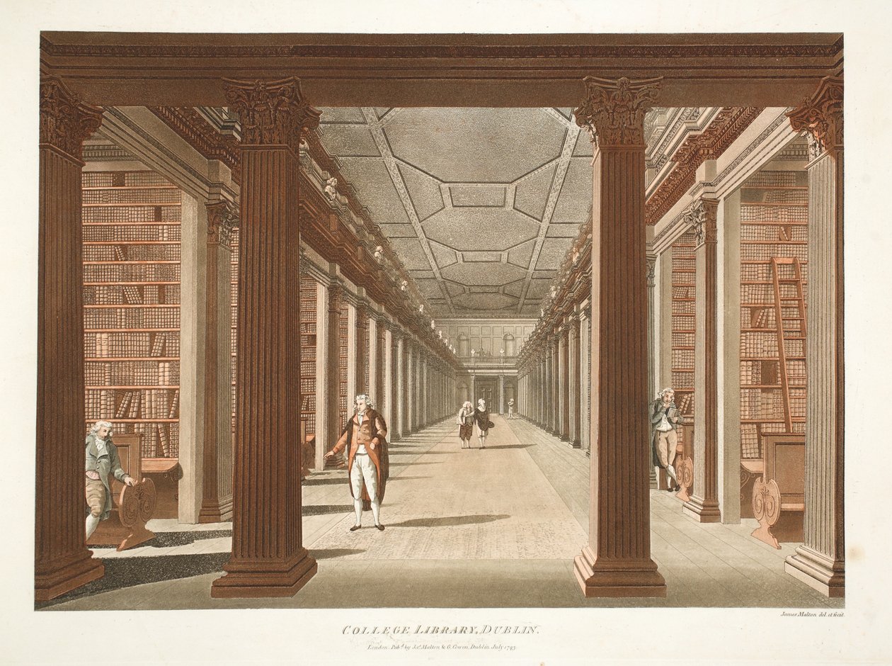 College Bibliotheek, Dublin, 1793 door James Malton