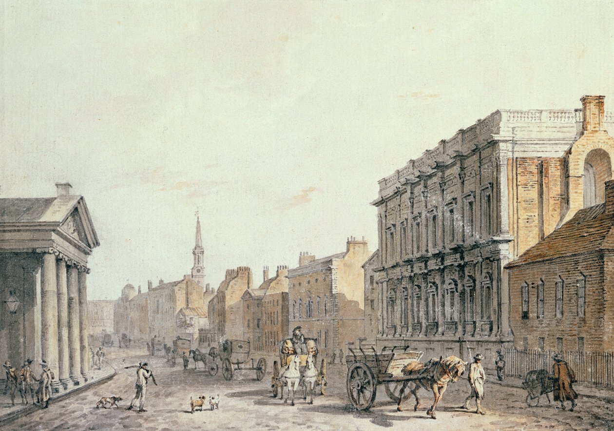 Uitzicht op Whitehall, richting Charing Cross, 1790 door James Miller