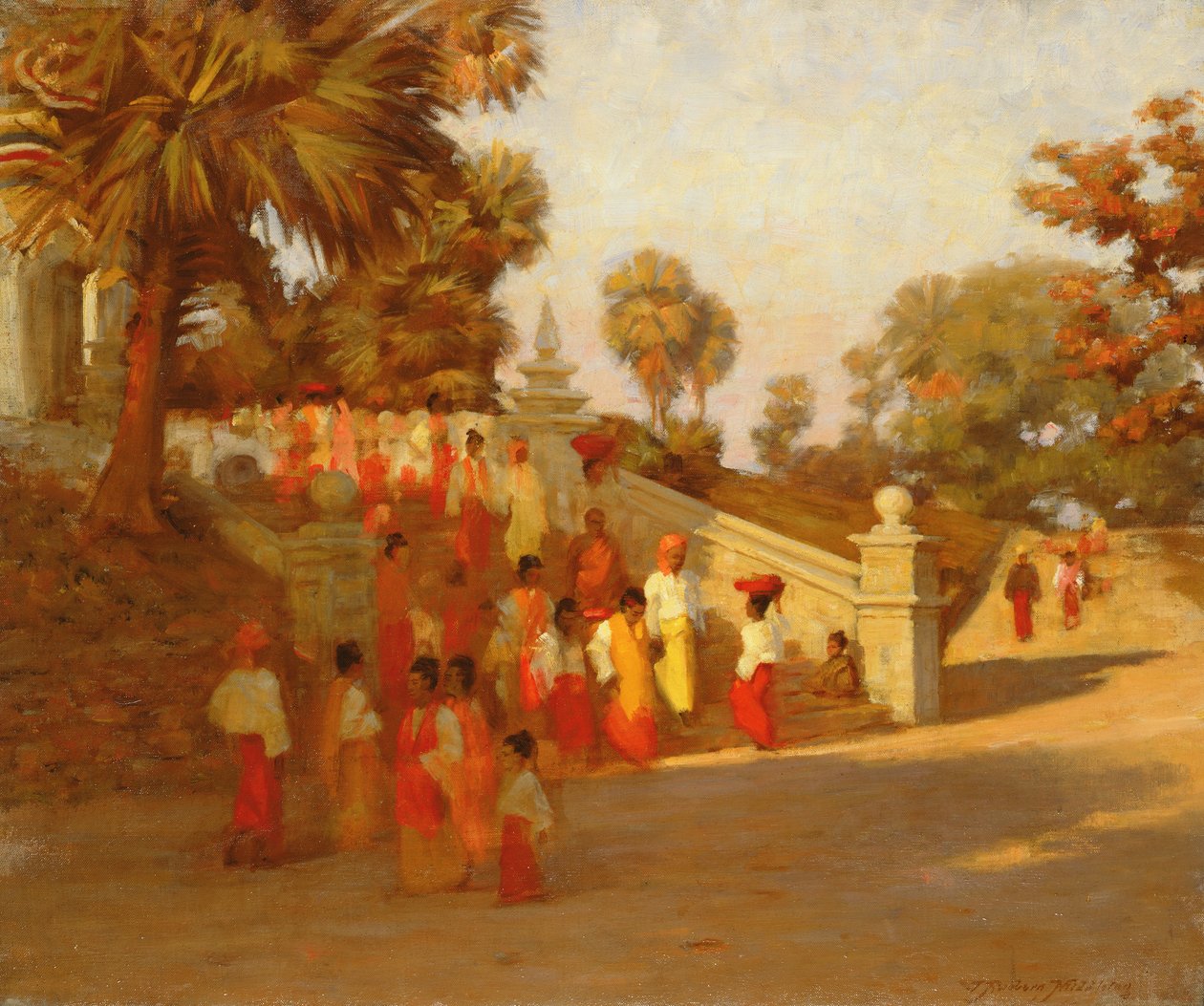 Birmese gebedsbijeenkomst door James Raeburn Middleton