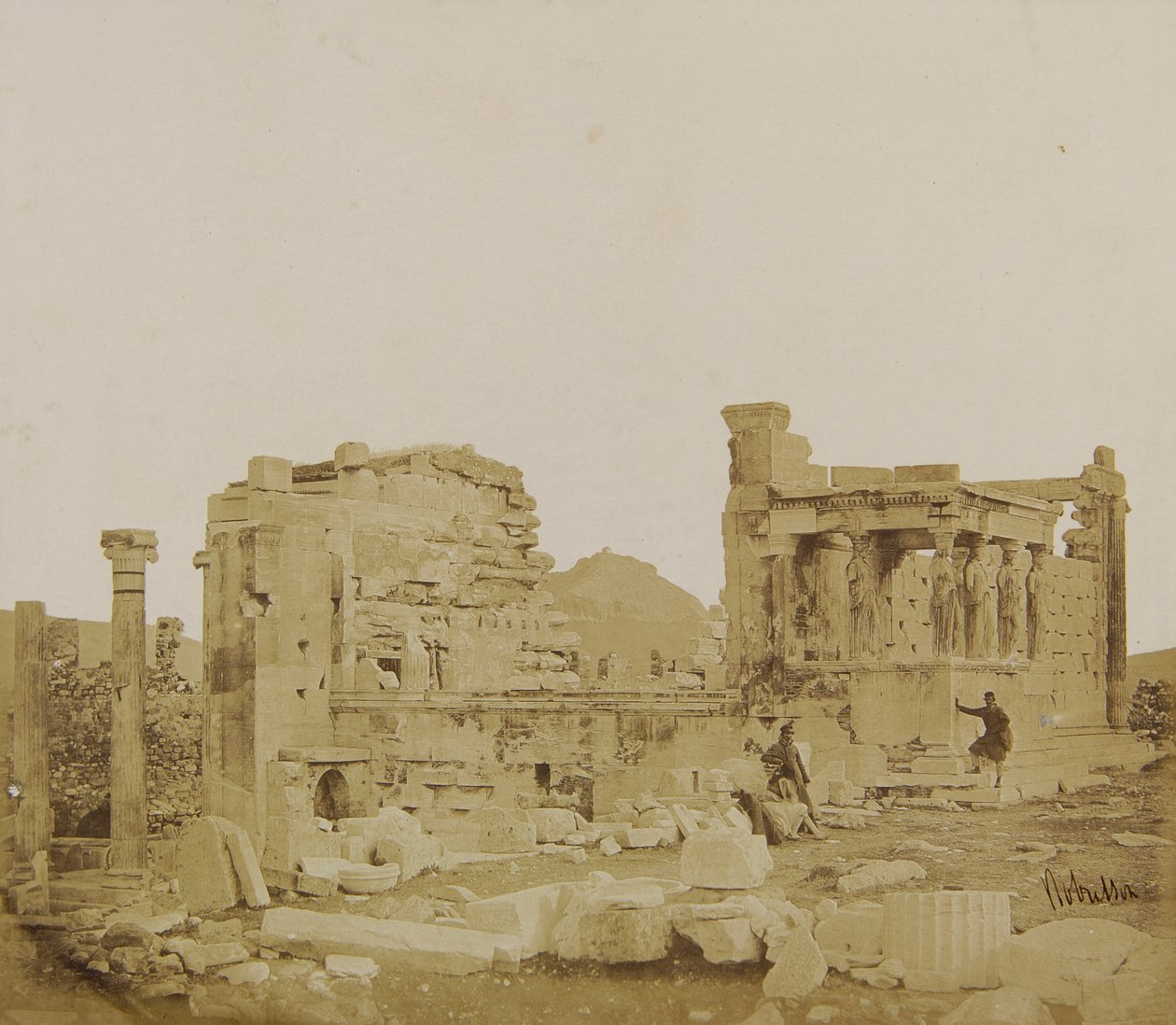 Uitzicht op het Erechtheum vanuit het zuidwesten door James Robertson